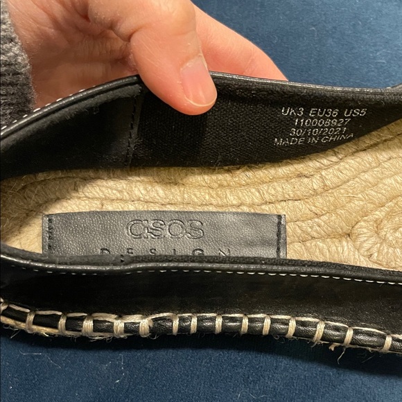 ASOS Black Espadrille Flats - Picture 4 of 5